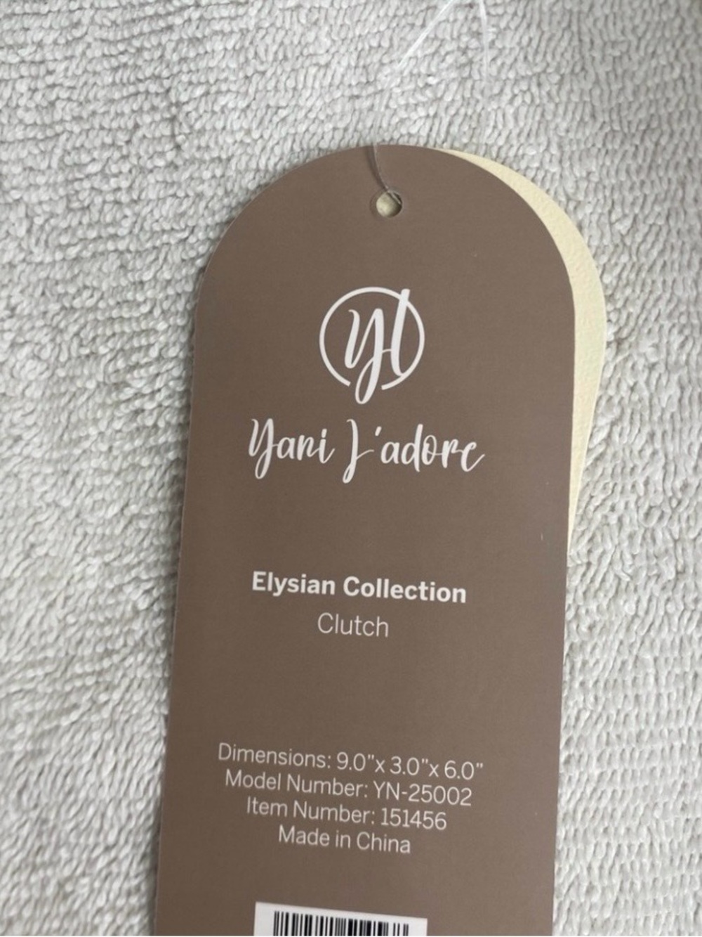 NWT New Yani J'adore Womens Tan White Faux Leather Clutch + Strap Classic Girly - Picture 9 of 12